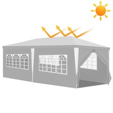 Pavillon Gartenzelt wasserabweisend Partyzelt Marktstand abnehmbare 3x3m/3x6m