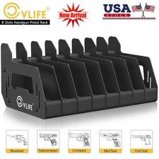 8 Slots Indoor Foam Pistol Rack Guns Holder Stand Safe Handgun Storage Organizer