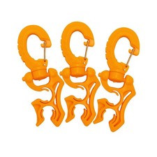 Scuba Choice Double Hose Holder Clip 3-Pack Bundle, Orange