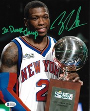 NATE ROBINSON signed 3x SLAM DUNK CHAMPION 8X10 photo (KNICKS) w/ COA BECKETT