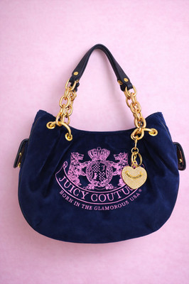 Juicy couture navy and pink Scottie twin dogs shoulder bag 2026 release