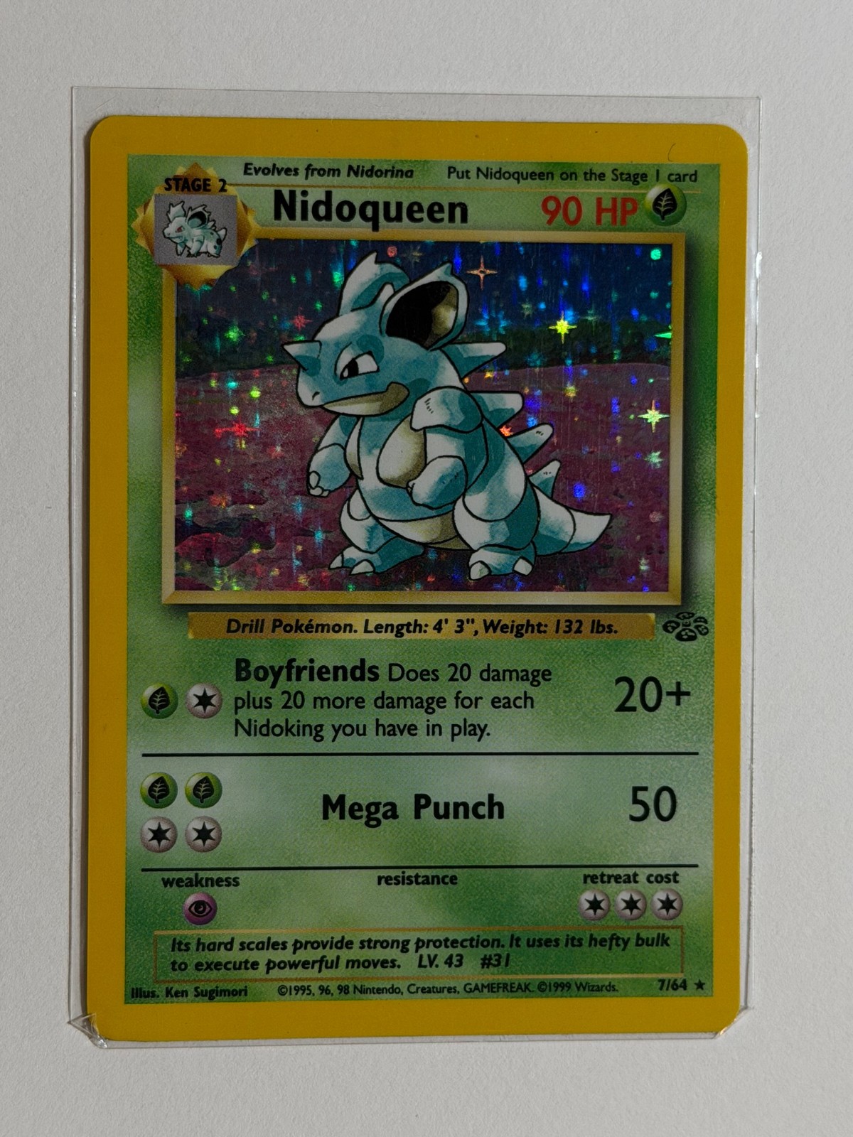 Nidoqueen (7) #07/64 Jungle Holo Rare, Unlimited Lightly played
