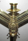 Vintage Brass Menorah 7 Branch Adjustable Candle Holder 21" Tall 26" Length — photo 4