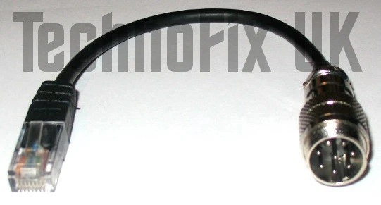 8 pin round to 8 pin modular (RJ45) microphone mike adapter Icom OPC-589 equiv