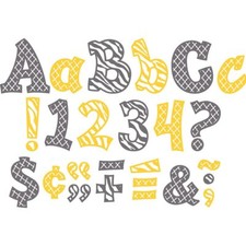 Lemon  Gray Wild Moroccan 5" Sassy Font Letters Teacher Created Resources TCR77