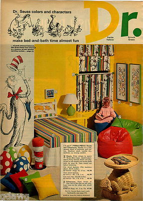 1970 Advert 4 Pg Dr Seuss Kid S Bedroom Fashion Furniture Table