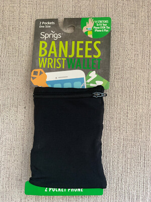 Sprigs Banjees Wrist Wallet, One Size Fits Most, Black