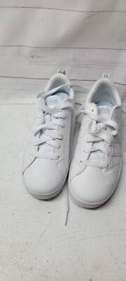 Adidas Neo Advantage VS K Size 2 White Grey Tennis Shoes