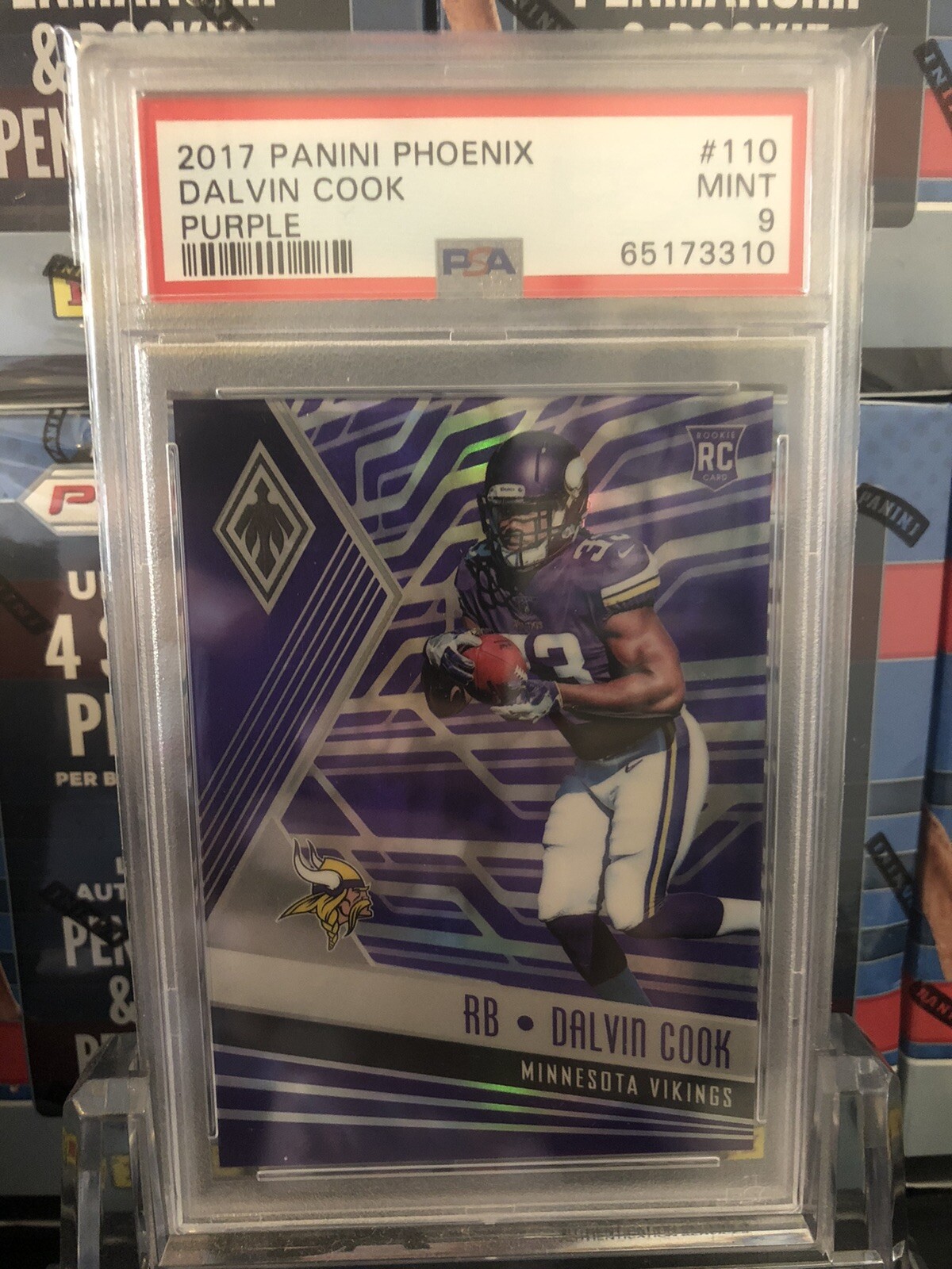 2017 Phoenix Dalvin Cook Rookie Purple /149 PSA 9 MINT RC No. 110