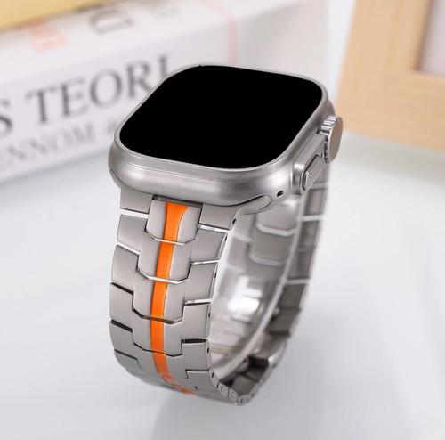 Bransoletka ogniw ze stali nierdzewnej do Apple Watch Series 1-7 8 9 10 SE ULTRA luksusowy iWatch - Zdjęcie 15 z 46