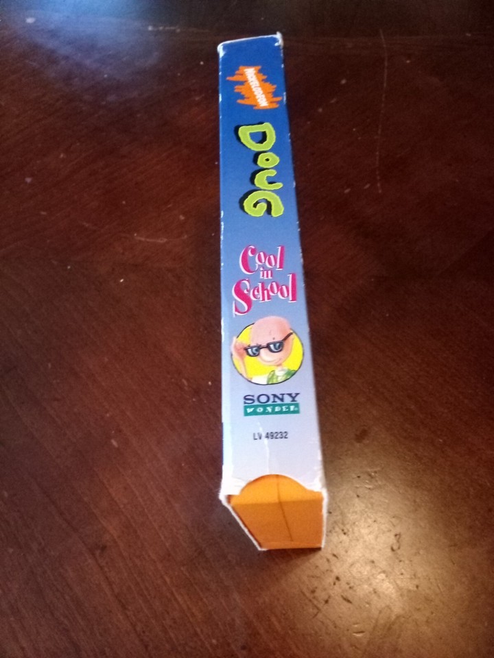 Doug Cool in School VHS Tape RARE Nickelodeon Cartoon Funnie Music