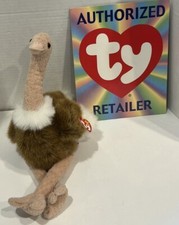 Ty Beanie Buddies Stretch Ostrich Original Stuffed Plush 16" 1998 Retired Buddy