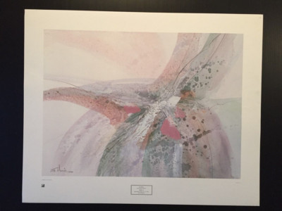 VINTAGE 1988 EVA MACIE ABSTRACT  POSTER ''ALOA I''  NEW YORK GRAPHIC SOCIETY