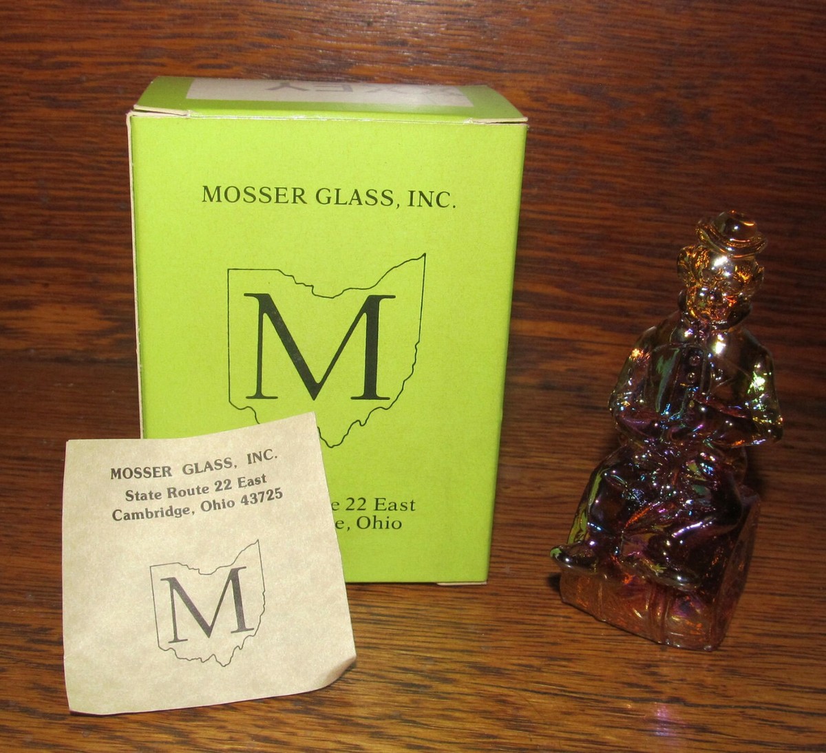 Vintage Mosser Glass Clown The Performer Xxey with Box NEW | eBay