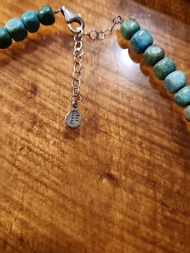 Barse Turquoise Double Single Beaded 23" Necklace, Vintage 925 Sterling Silver - Picture 2 of 3