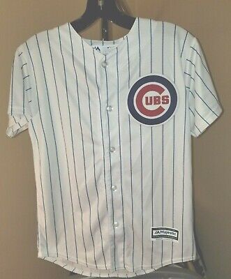Chicago Cubs MLB Majestic Classic White Kris Bryant #17 Youth Medium Jersey