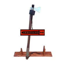 Hand Forged Viking Two Handed Felling Axe Stainless Steel Head Wood Belt Loop