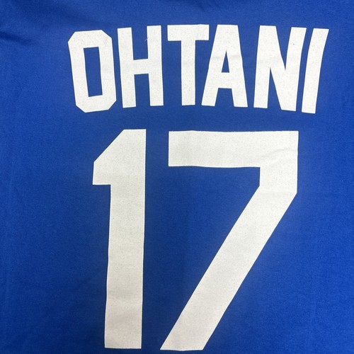 SHOHEI OHTANI #17 LOS ANGELES DODGERS Blue T-SHIRT SIZE Mens Medium - Picture 5 of 6