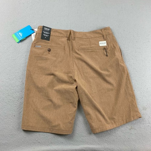 Quiksilver Shorts Mens 30 Beige Regular Fit Flat Front Amphibian Short Chino NWT - Picture 5 of 12