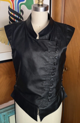 Ravenswood Leather Saberist Jerkin vest black Knight Renaissance