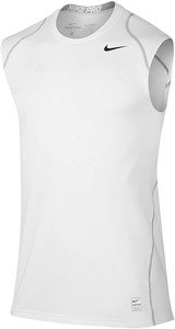 Nike Pro Mens Sleeveless Athletic Training Shirt White/Matte Silver/Black Large 885179954787 | eBay