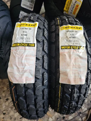 Pneumatico 120/90-10 57J 130/90-10 61J DUNLOP K180 TUBELESS dot23/24