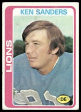 1978 Topps #222 Ken Sanders RC Detroit Lions