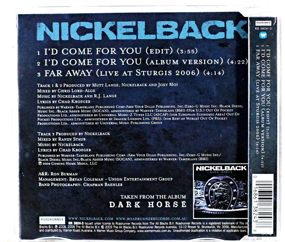 Nickelback - I'd Come For You (CD 2009) | eBay