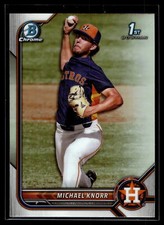Michael Knorr 2022 Bowman Draft Chrome Refractor Card #BDC-120