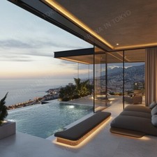 Room with pool with a view Digital Image Picture Wallpaper Background Desktop