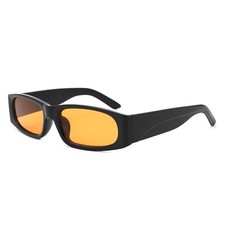 Retro Rectangle Narrow Unisex Sunglasses - Square UV Protection Fashion Eyewear