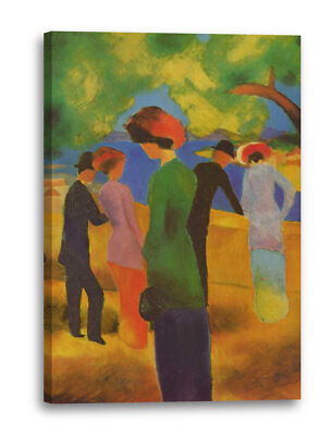 Kunstdruck August Macke - Dame in grüner Jacke
