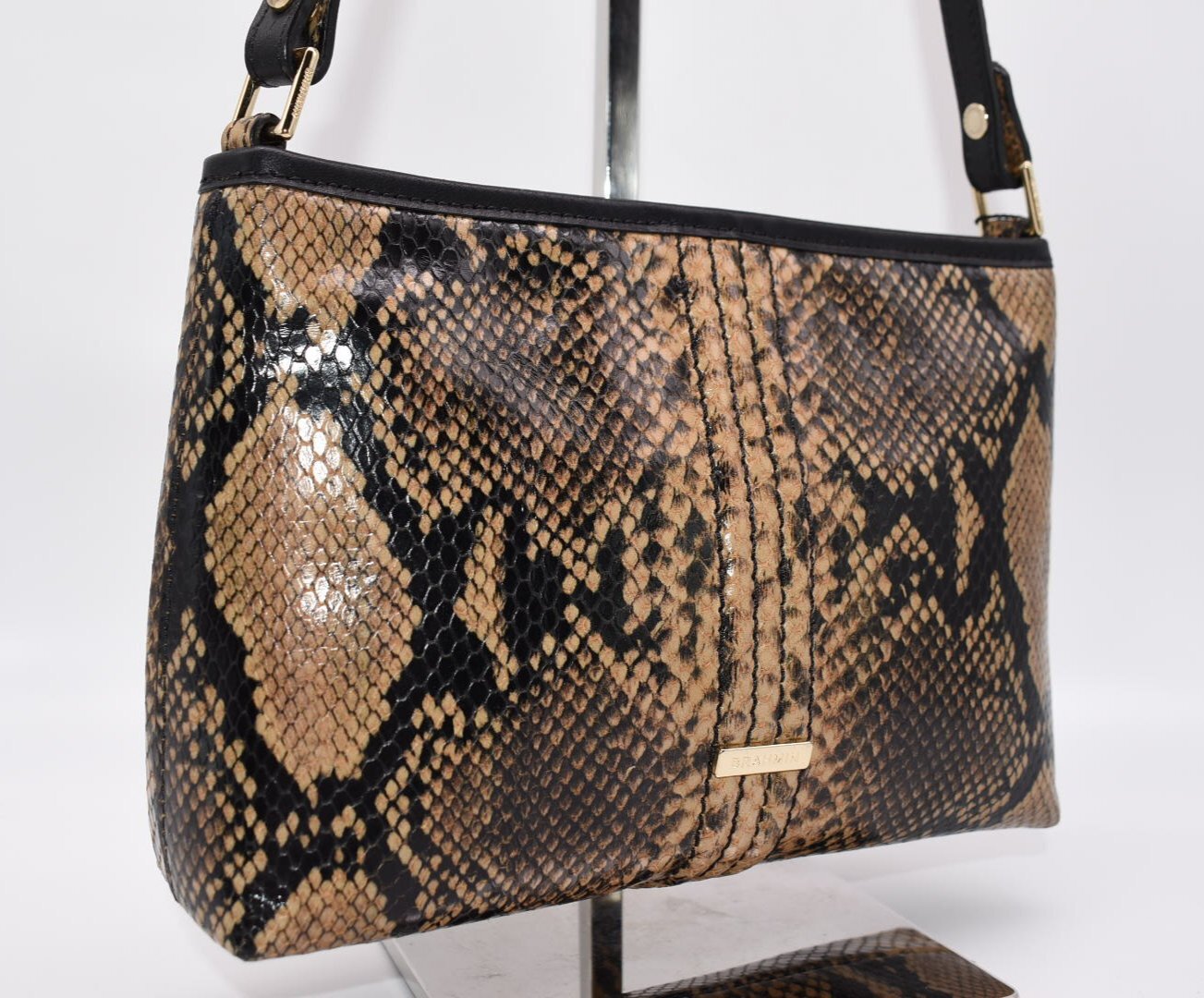 Brahmin Lorelei Python Embossed Leather in "Coffe… - image 16