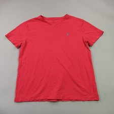 Polo Ralph Lauren Shirt Mens Large Short Sleeve V Neck Outdoors Red