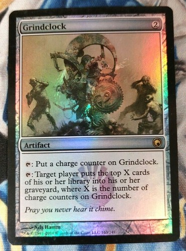 Grindclock FOIL MTG Scars of Mirrodin Rare Artifact Slightly Played x1 ...