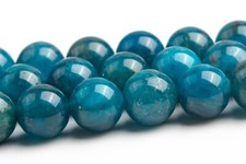 8MM Genuine Natural Deep Blue Apatite Beads Grade AA Round Loose Beads