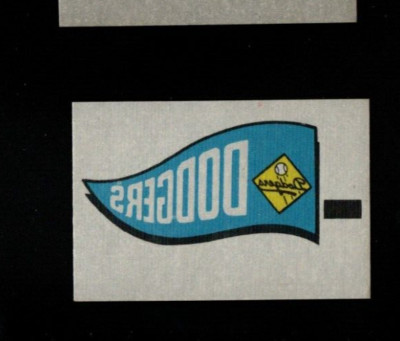 1381* 1966 Topps  Rub Offs Dodgers Pennant NM-MT