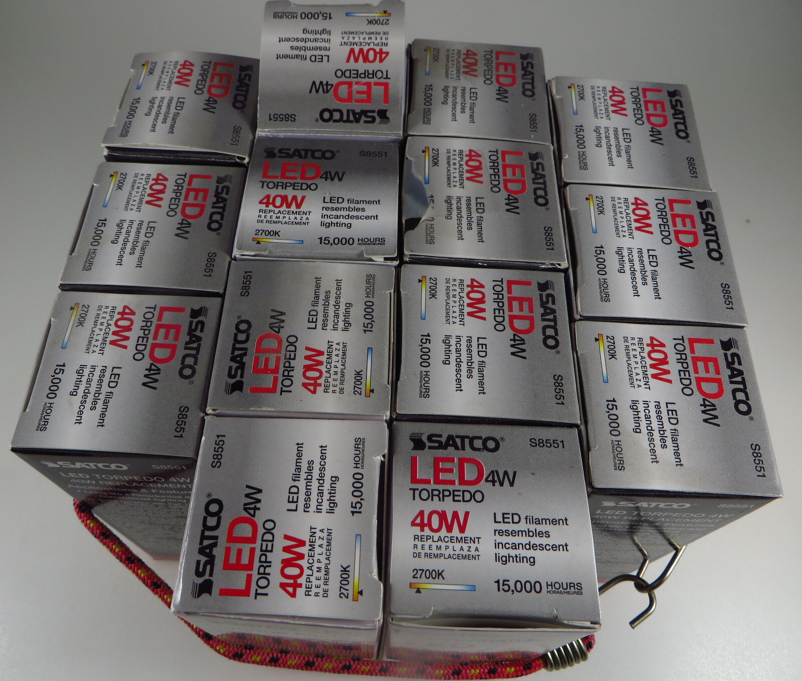 SATCO S8551 4W(40W EQ) 120V TORPEDO LED E26 BASE DECORATIVE 2700K