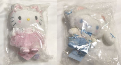 Sanrio weiße Katze Ballerina Design Hello Kitty & Cinnamoroll Set Plüsch 2025