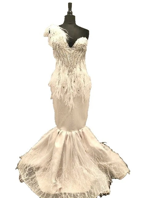 Vestidos de novia con lentejuelas de 100% seda