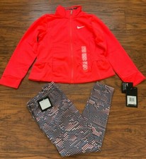Nike Girls 4-6x Peplum-Hem Jacket  Dot Leggings Set , 48