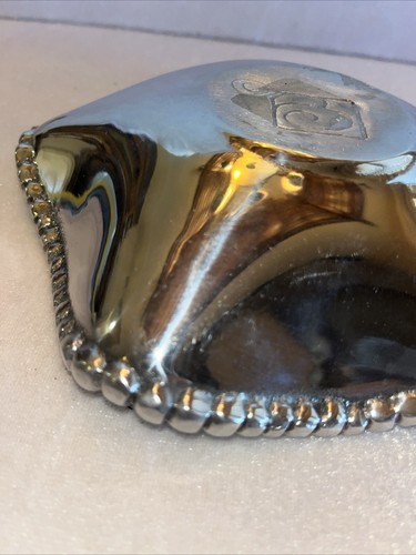 Beatriz Ball Organic Pearl Nova Bowl Small Dish Beaded Edge Silver Tone - Picture 8 of 13