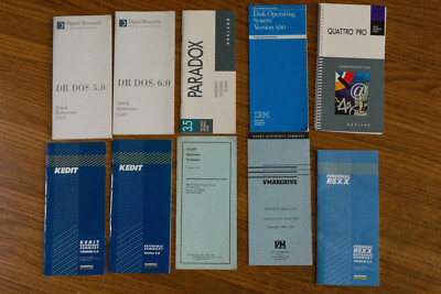 Lot of 80s computer reference guides & manuals - IBM KEDIT FOCUS REXX DRDOS ETC