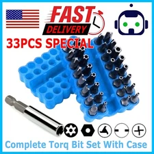 33 Torx Bit Set Hex Star Spanner Tamper Proof Security Torq Tri Wing Screwdriver