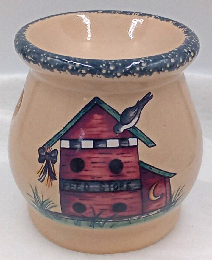 Red Barn Birdhouse Stoneware Candle Melt Warmer for Home Garden Party