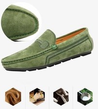 Mocassini comodi di lusso uomo mocassini scamosciati italiani scarpe basse guida slip on