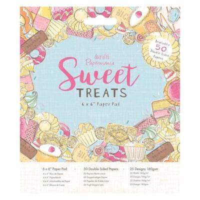 Docrafts Papermania Papierblock 15 x 15cm (50 Blatt) - Sweet Treats