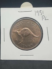 Australian 1951 pl  PENNY CH UNC