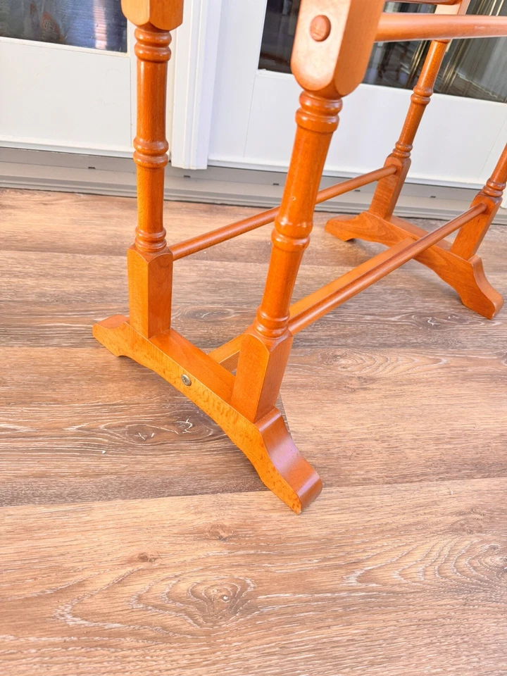 "Expositor toallero edredón de madera maciza vintage 31x25"" ~ Hecho en Rumania" Foto 3 de 4