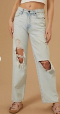 ALTAR  D STATE Kenzie Straight Leg Jeans, Light Wash, Distressed Women  s Size 28